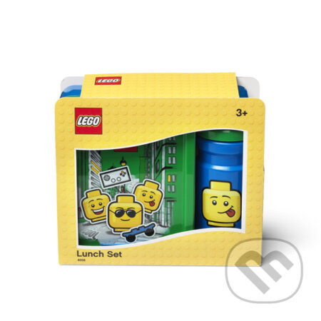LEGO ICONIC Boy desiatový set (fľaša a box) - modrá/zelená, LEGO, 2020