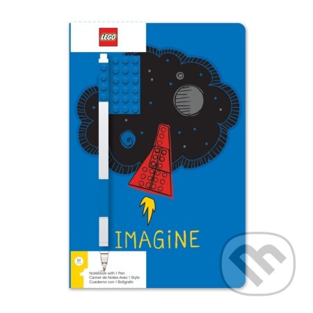 LEGO Stationery Zápisník A5 s modrým perem - Imagine, LEGO, 2020