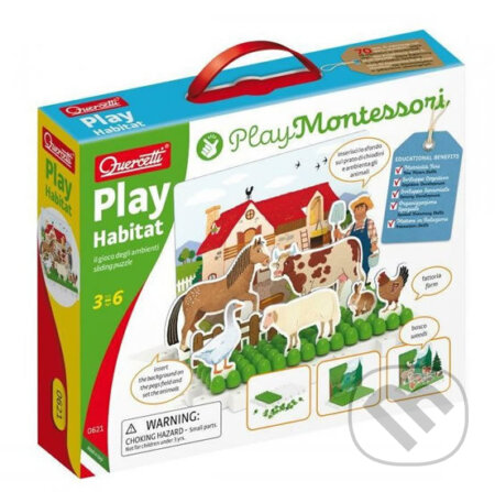 Play Habitat sliding puzzle - zasouvací skládačka, Quercetti, 2020