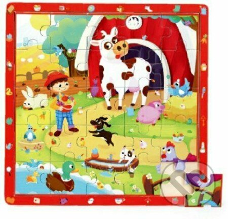 Dřevěné puzzle - Zvířátka na farmě, Top Bright, 2020