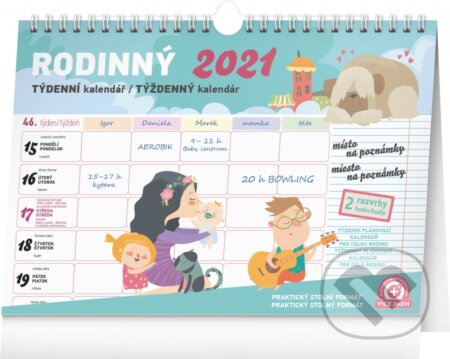 Rodinný týdenní plánovací kalendář / týždenný plánovací kalendár 2021, Presco Group, 2020