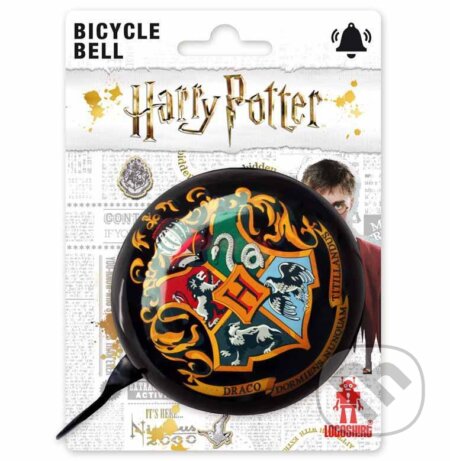 Kovový zvonček na bicykel Harry Potter: Erb Bradavice - Hogwart, Cure Pink, 2020