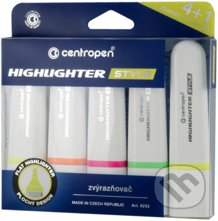Centropen Zvýrazňovač 6252 style plochý