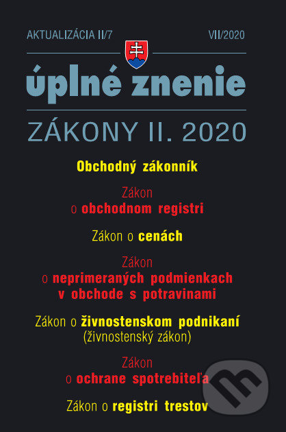 Aktualizácia II/7 2020 – Obchodné právo a podnikanie - Kolektív autorov, Poradca s.r.o., 2020