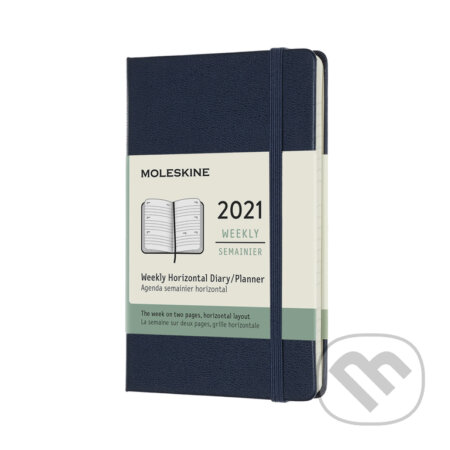 Moleskine - 12-mesačný modrý horizontálny diár 2021, Moleskine, 2020