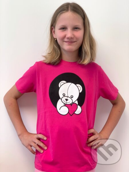 Svietiace tričko Deťom s rakovinou: Detské ružové - raspberry - 