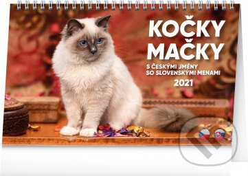 Stolní kalendář Kočky - Mačky 2021, Presco Group, 2020