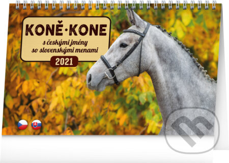 Stolní kalendář Koně/ Stolový kalendár Kone 2021, Presco Group, 2020