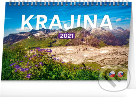 Stolní kalendář Krajina/ Stolový kalendár Krajina 2021, Presco Group, 2020