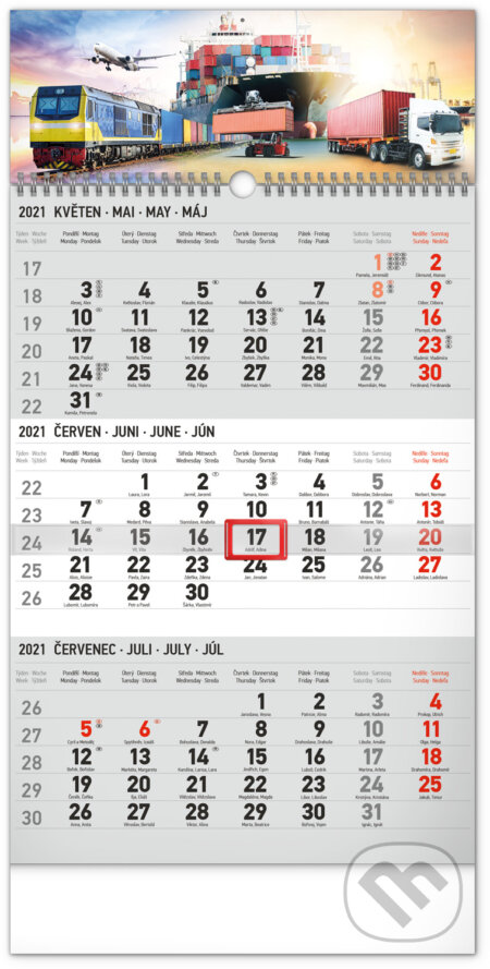 Nástěnný kalendář Spedice (šedý) 2021, Presco Group, 2020