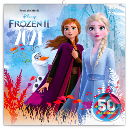 Poznámkový nástěnný kalendář Frozen II 2021, Presco Group, 2020