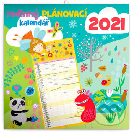Nástěnný rodinný plánovací kalendář 2021, Presco Group, 2020