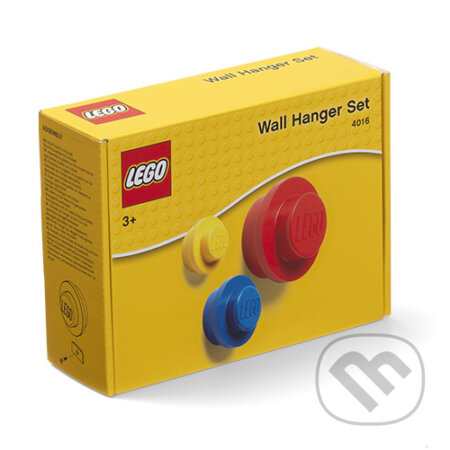 LEGO  věšák na zeď, 3 ks - žlutá, modrá, červená, LEGO, 2020