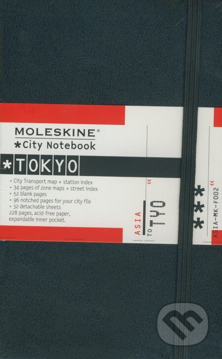 Moleskine CITY - malý zápisník Tokyo (čierny), Moleskine