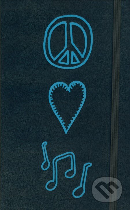 Moleskine - stredný zápisník Woodstock - Peace, Love, Music (linajkový), Moleskine