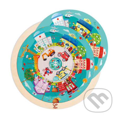 Vkladacie puzzle okrúhle - Povolania - hra z kategorie Vzdělávací hry