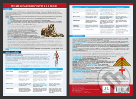 Přehled učiva přírodopisu 8. - 9. ročník - Přehledová tabulka učiva - kniha z kategorie 2. stupeň