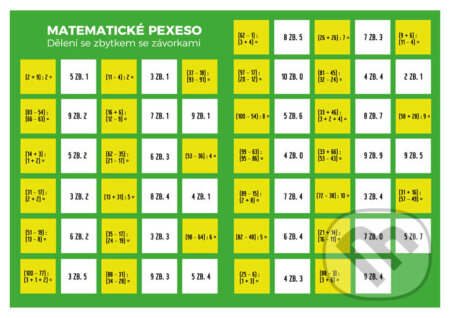 Pexeso: Matematika - Dělení se zbytkem se závorkami - hra z kategorie Vzdělávací hry