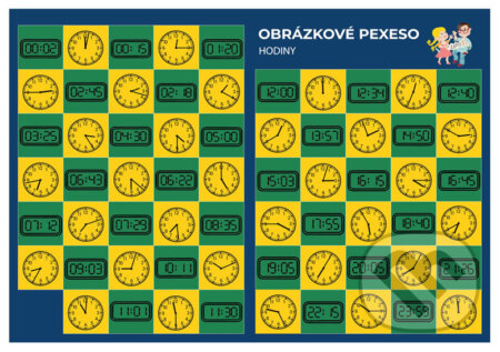 Pexeso: Matematika - Hodiny - Martin Staněk - hra z kategorie Vzdělávací hry