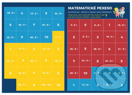 Pexeso: Matematika - Dělení v oboru malé násobilky - Martin Staněk, V lavici, 2020