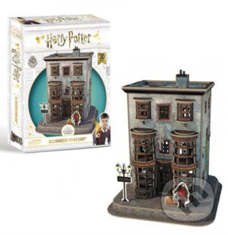 Harry Potter 3D puzzle - Příčná ulice Ollivanderův obchod s hůlkami, CubicFun, 2020