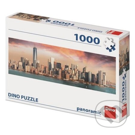 Manhattan za soumraku Panoramic - puzzle z kategorie Města a stavby