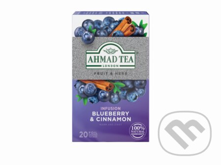 Blueberry & Cinnamon ovocný čaj, AHMAD TEA, 2020