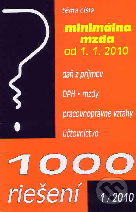 1000 riešení 1/2010, Poradca s.r.o., 2010