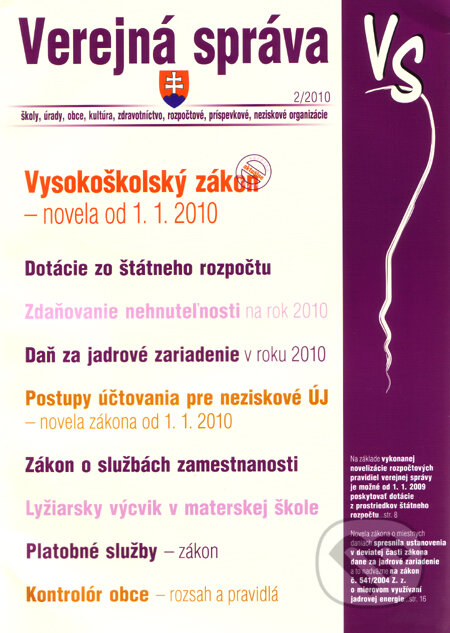 Verejná správa 2/2010, Poradca s.r.o., 2010