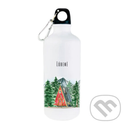 Turistická smaltovaná fľaša Chata