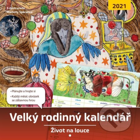 Velký rodinný kalendář 2021 - Monika Kopřivová, Familium, 2020