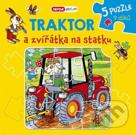 Traktor a zvířátka na statku – Knížkové puzzle, INFOA, 2020