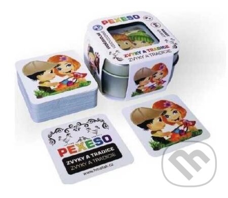Pexeso zvyky a tradice: 64 karet voděodolné v plechové krabičce - hra z kategorie Vzdělávací hry