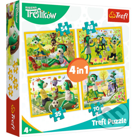 Treflíci: Společné chvíle 4v1 - puzzle z kategorie Maxi dílky