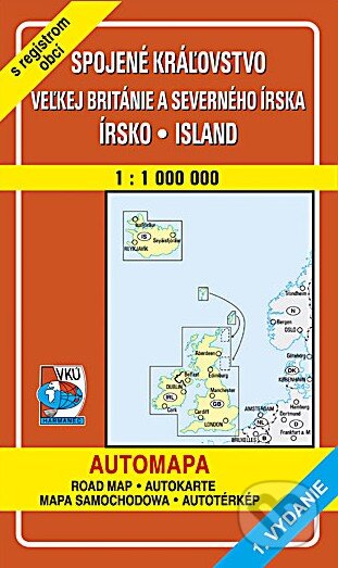 Spojené kráľovstvo Veľkej Británie a Severného Írska, Írsko, Island 1:1.000.000, VKÚ Harmanec, 2003