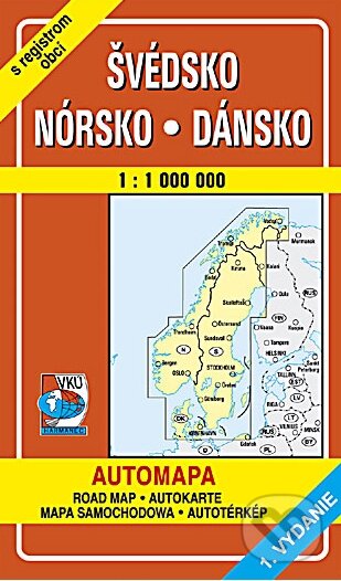 Švédsko, Nórsko, Dánsko 1:1 000 000, VKÚ Harmanec