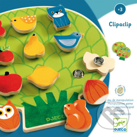 Clipaclip - drevená edukatívna hračka, Djeco, 2020