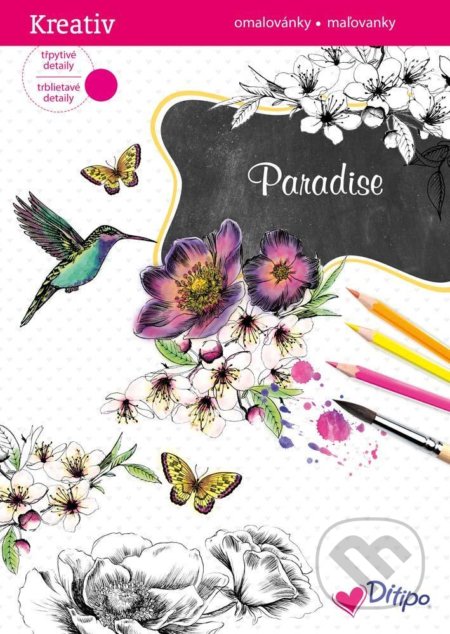 Třpytivé omalovánky - Paradise - kniha z kategorie Omalovánky
