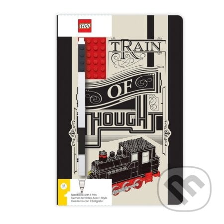 LEGO Stationery Zápisník A5 s černým perem - Train of Thought, LEGO, 2020