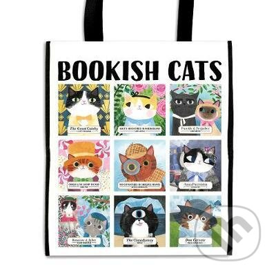 Bookish Cats Reusable Shopping Bag - Angie Rozelaar (ilustrátor), Mudpuppy, 2020