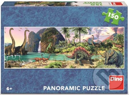 Dinosauři u jezera - puzzle z kategorie 60 - 300 dílků