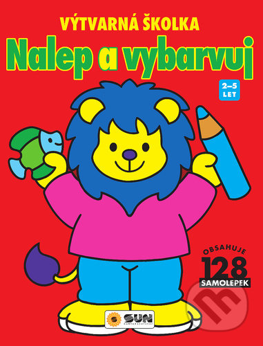Výtvarná školka červená - nalep a vybarvuj - kniha z kategorie Omalovánky