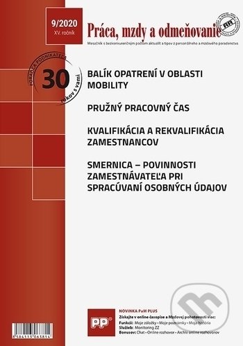 Práca, mzdy a odmeňovanie 9/2020, Poradca podnikateľa, 2020