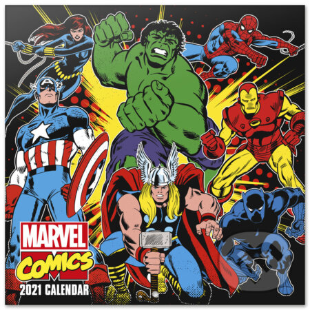 Oficiálny kalendár 2021 s plagátom: Marvel Comics, , 2020