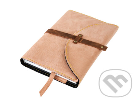 Obal na knihu se sponou s nýty: XL Medový semiš