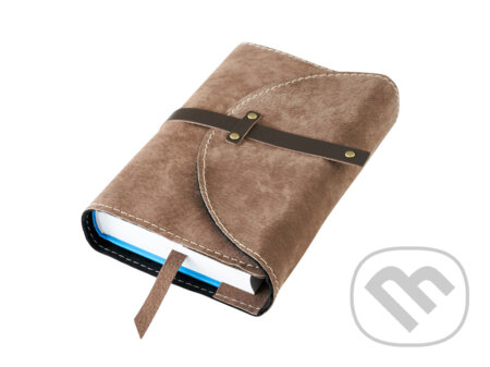 Obal spona s nýty: Hnědá semiš