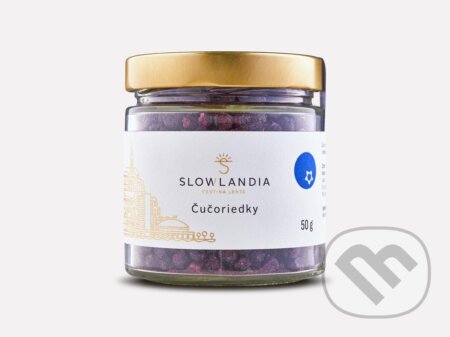 Kávy a čaje: Čučoriedky sklo 50 g (Slowlandia). Slowlandia, 2020