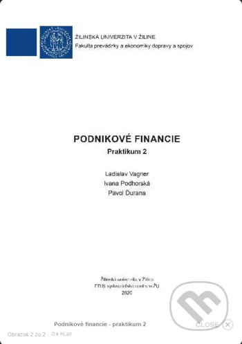 Podnikové financie - praktikum 2 - Ladislav Vagner, Ivana Podhorská, Pavol Ďurana, EDIS, 2020