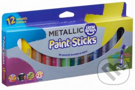 Little Brian Paint Sticks - Metalické barvy 12 ks