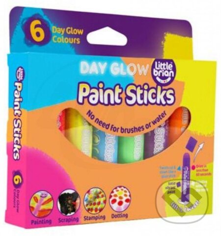 Little Brian Paint Sticks - Zářivé barvy 6 ks, EPEE, 2020